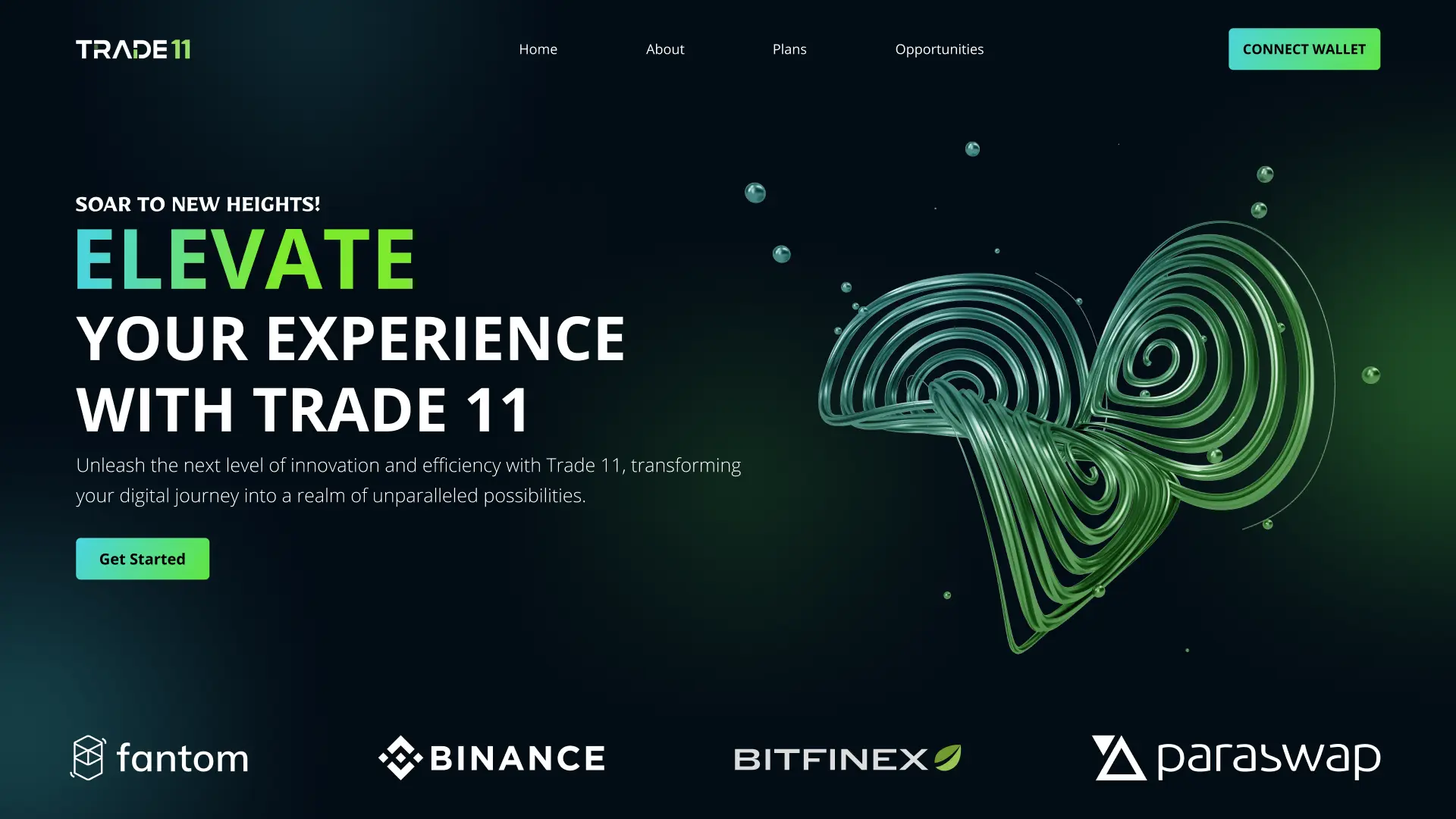 Crypto exchange platform showing trading dashboard