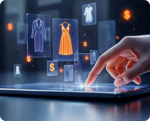 Retail and ecommerce industry illustration